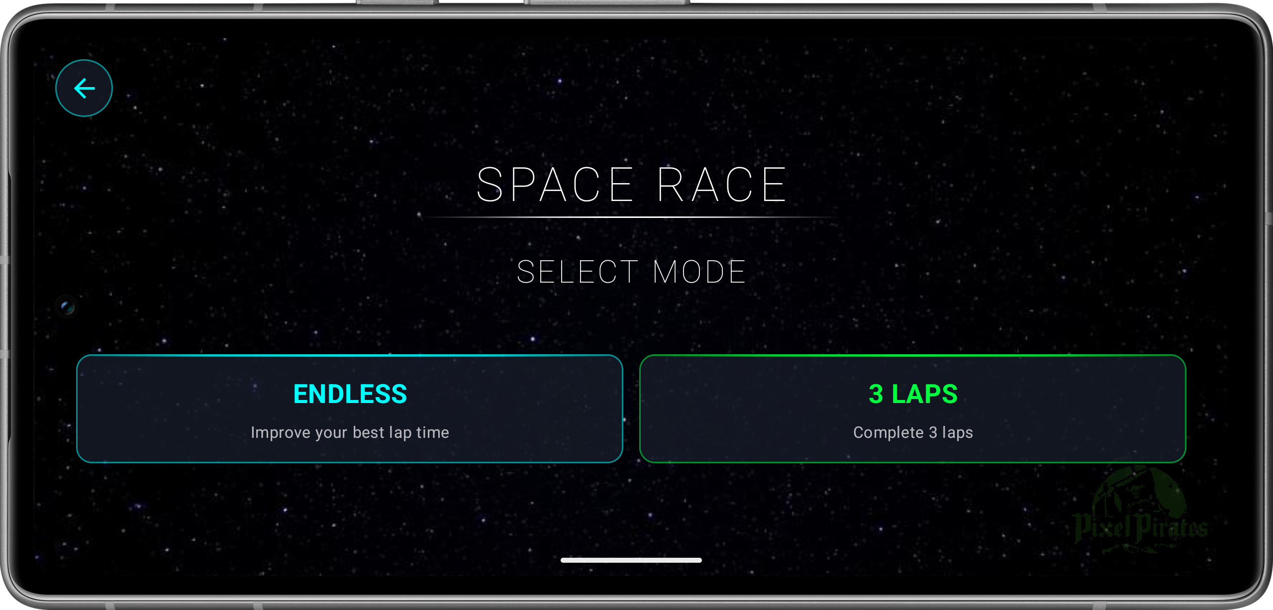 Space Race Streckenauswahl